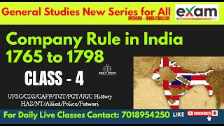 Modern History of India  Class 4 II East India Company 17651798 II Company Rule in India [upl. by Akeenahs234]