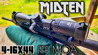 MidTen 416x44 Scope Review MOA Reticle Illum FFP [upl. by Nirag647]