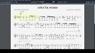 GÖLCÜK MARŞI PİYANO NOTA [upl. by Goer]