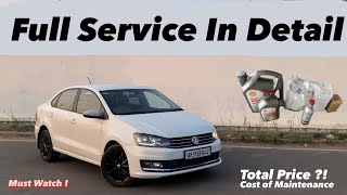 Volkswagen Vento 15 TDI Full Service With OEM Parts  Price Reveal in Telugu by 23 [upl. by Dolphin]