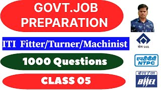 ITI Fitter  ITI Exam  ITI fitter CBT exam  Class 05 Fitter trade theory important questions [upl. by Minor]