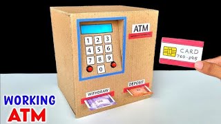 Make An ATM Machine With Cardboard ATM Machine Make At Home [upl. by Uno]