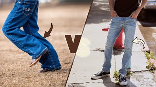 Mens Bootcut Jeans vs Straight Leg  Style Comparison [upl. by Ileak321]