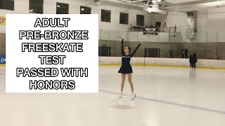 Adult PreBronze Freeskate Test Passed With Honors [upl. by Coulson]