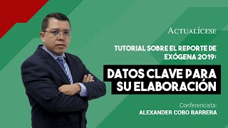 Tutorial sobre el reporte de exógena 2019 datos clave para su elaboración [upl. by Tanah108]