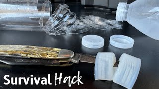 This Beats the Old Way of Making Plastic Rope  Survival Hack Bushcraft Tip Bottle Tricks [upl. by Yrtsed]