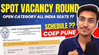 MHT CET 2024  PUNE SPOT Round Notice Released  COEP at Low tile 🤩  CAP Round 2024 [upl. by Bick]