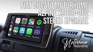 Fiat Ducato RollerTeam Pegaso  Alpine X903DDU2 Stereo Upgrade [upl. by Nylekoorb]