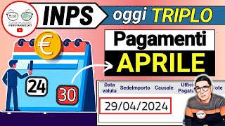 Inps PAGA 24  30 APRILE ⚠️ ANTICIPO DATE PAGAMENTI ASSEGNO DI INCLUSIONE ASSEGNO UNICO BONUS SFL [upl. by Ettezzil]