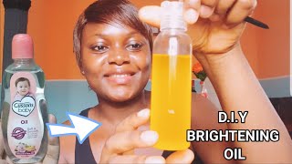 HOW TO MAKE SKIN BRIGHTENING OIL USING CUSSON BABY OIL [upl. by Zoi663]