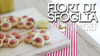 Ricette aperitivo Petitchefit  Fiori di sfoglia semplici e sfiziosi [upl. by Arimihc940]