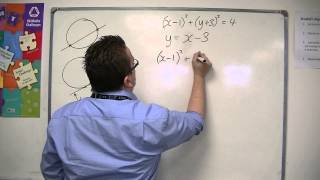 AQA Core 1 607 The Intersection of a Straight Line and a Circle [upl. by Rust]