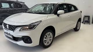 New BALENO 2024 Updated Model  Maruti Suzuki BALENO Delta 2024 White Colour Review [upl. by Shanley]