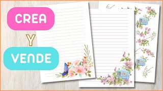 DISEÑA HOJAS RAYADAS para LIBRETA  Cómo hacer HOJAS PERSONALIZADAS en Canva GRATIS para CUADERNO [upl. by Petronille]