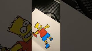 Bart Simpson 😁Draw short entertainment [upl. by Jules]