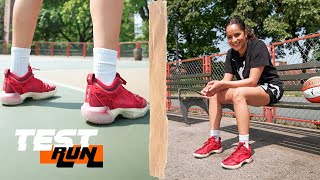 Womens Air Jordan 37 Low quotLift Upquot Sneaker Unboxing amp Wear Test [upl. by Essyle]