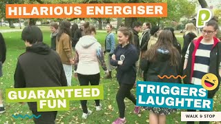 Fun TeamBuilding Game  Walk amp Stop ENERGISER to Inspire Listening amp Reflex Skills  playmeo [upl. by Sucramd]