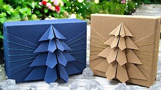 Christmas Gift Wrapping Ideas tutorial  ISasaki Original [upl. by Erminie]