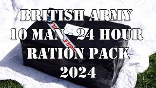 Unboxing  British Army Ration  10 Man  24 hour  Menu C  2024 [upl. by Ailemor]