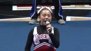 Angelina Cheerleader Rocks National Anthem [upl. by Monika]