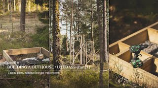 Off Grid Cabin  Building Outhouse  Bygger Utedass  Part1 [upl. by Lorrad727]