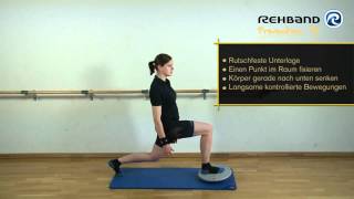 PreventionTV  6 Koordinationsübung Sprunggelenk Einbeinsquats auf Balanceboard [upl. by Geraint]