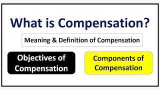 What is Compensation in Human Resource Management Definition Objectives Components of Compensation [upl. by Carter]