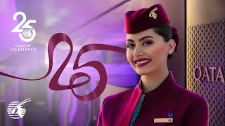 Celebrating 25 years of Excellence  Qatar Airways [upl. by Primrosa11]