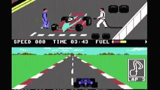 Pitstop 2 on a Commodore 64 [upl. by Einnaf]