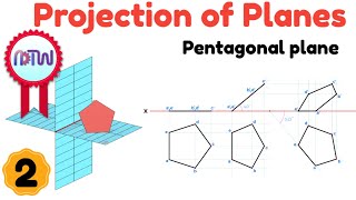 Projection of Pentagonal Plane in HP and VP A Comprehensive Guide [upl. by Novy]