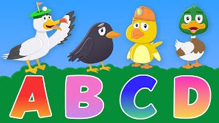 The Bird ABC Song  Learn the Alphabet with BIRDS  Silly Billy Toons  Silly Songs for Silly Kids [upl. by Ahsait]