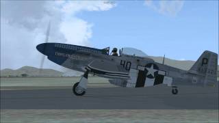 Warbirdsim P51D5NA quotLittle Friends IIquot at RenoStead  FSX HD [upl. by Buell]