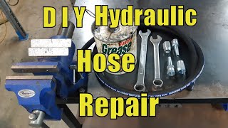 DIY Hydraulic Hose Repair and Assembly Using Reusable Field Fit Fittings 4000 psi  270 bar [upl. by Salvatore]