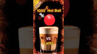 🔥 Will Coffee ☕ Latte Survive the 1000°C Red Hot Ball 😱 ASMR RedHotBall ExtremeHeat 1000°C rhcb [upl. by Esinahs877]