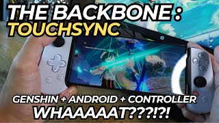 How to use The Backbones TouchSync  Genshin  Android  Controller Workaround Firmware Update [upl. by Eenaej]