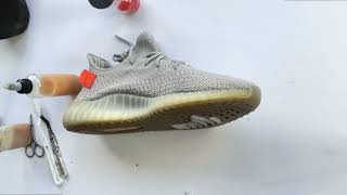 Yeezy 350 sole repair  heel drag repair  half sole repair diy sneaker repair hack [upl. by Arabele905]