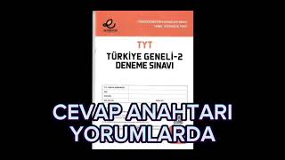 ENDEMİK TÜRKİYE GENELİ DENEME 2 CEVAP ANAHTARI 2024 ŞUBAT [upl. by Lilaj]