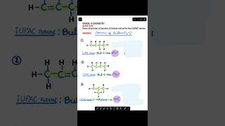 DRAW STRUCTURES OF ISOMERS OF BUTENE chemistry [upl. by Elita]