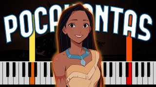 Pocahontas Colors of the Wind Piano [upl. by Enybor287]