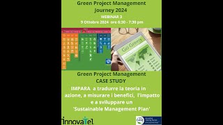 Webinar 33 PMISIC  Green Project Management Journey – Un viaggio in tre tappe  09102024 [upl. by Saundra569]