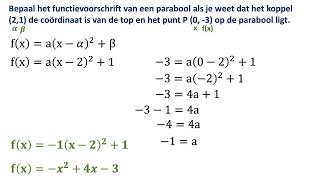 Vergelijking van een parabool opstellen [upl. by Haman599]