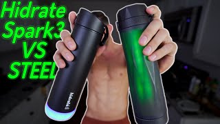 The Worlds Smartest Water Bottle Hidrate Spark 3 vs Hidrate Spark Steel [upl. by Miharba]