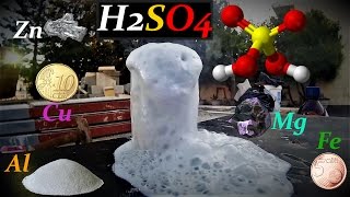 H2SO4 Reactivity of Metals with SULFURIC ACID [upl. by Annahael146]