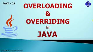 JAVA21OVERLOADING amp OVERRIDING METHODS [upl. by Bunns]