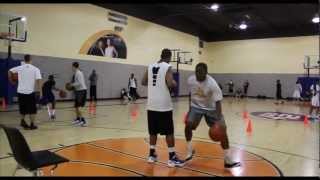 Basketball Training Mayweather Dribbling Drill amp Ginobli step back footwork [upl. by Kimmy]