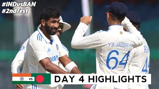 India vs Bangladesh 2nd Test DAY 4 Full Match Highlights  IND vs BAN 1st Test DAY 4 Full Highlights [upl. by Broeder]