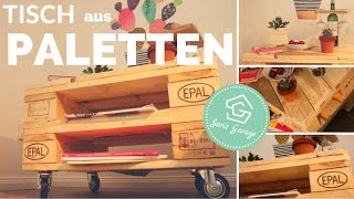 Palettentisch selber bauen  Tisch aus Europaletten DIY  Coffee Table  Paletten  Anleitung [upl. by Nivert510]