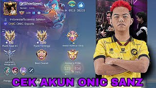 CEK AKUN PROPLAYER MOBILE LEGEND ONIC SANZ [upl. by Elaweda618]