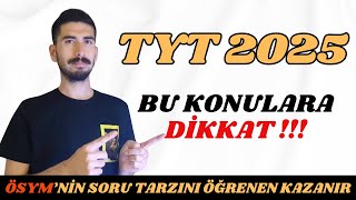 TYTDE BU KONULARA DİKKAT  TYT SORU TARZLARI  TYTDE NASIL BAŞARILI OLUNUR [upl. by Obara]