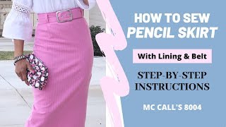 HOW TO SEW A LINED PENCIL SKIRT [upl. by Lattie46]